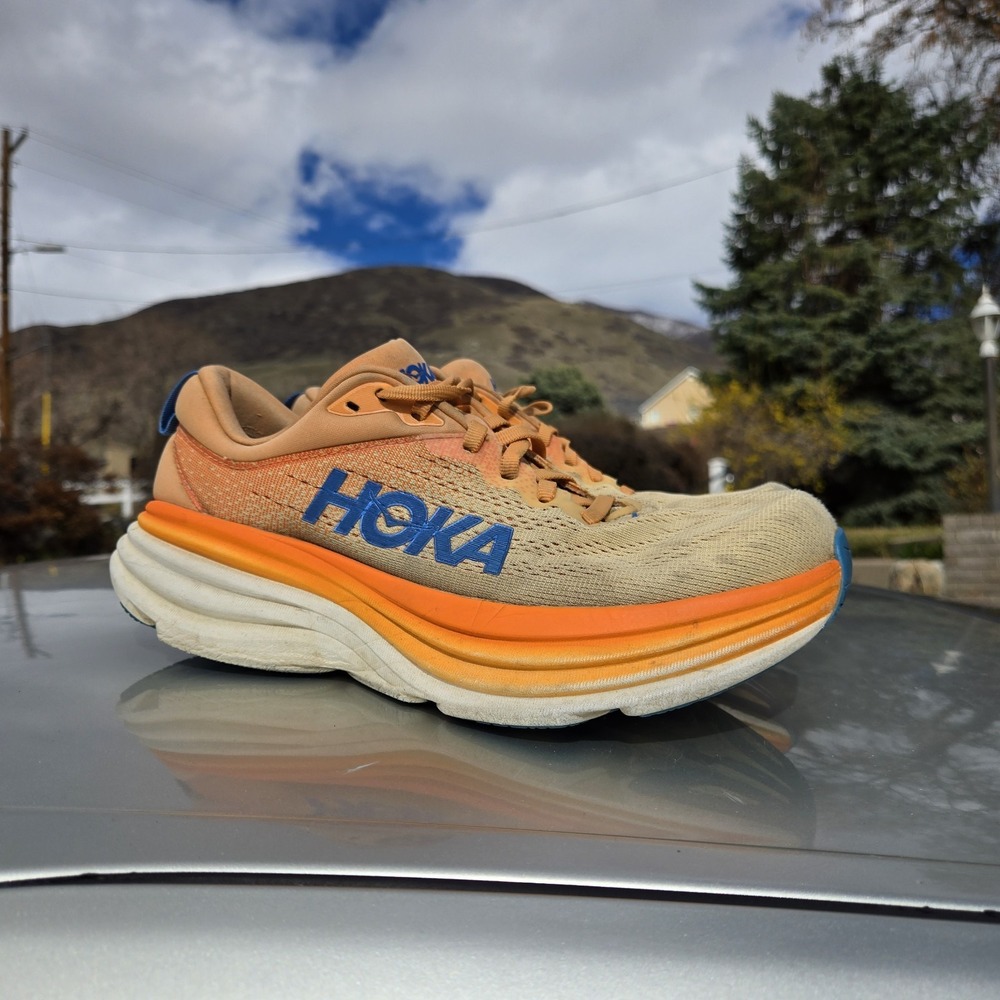 Hoka One One Bondi 8 Running‎ Shoes - Men's Sz 8.5 D Cushioned Sneakers Athletic